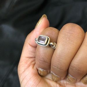 Silpada silver and amethyst ring sz 7